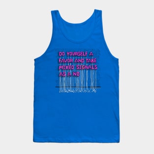 Mixed Signals (pink letters) Tank Top